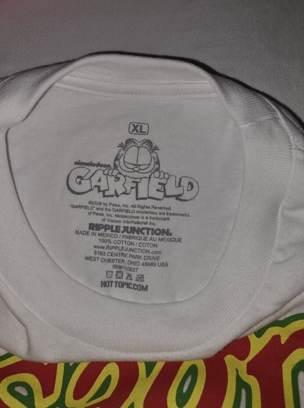 Garfield Lasagna Lovers Magazine Graphic Tee White XL - Picture 2 of 2